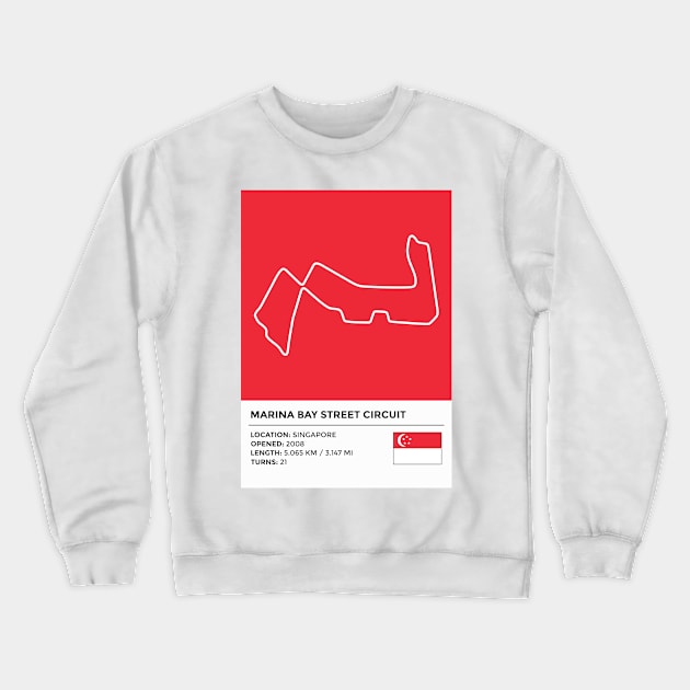 Marina Bay Street Circuit [info] Crewneck Sweatshirt by sednoid